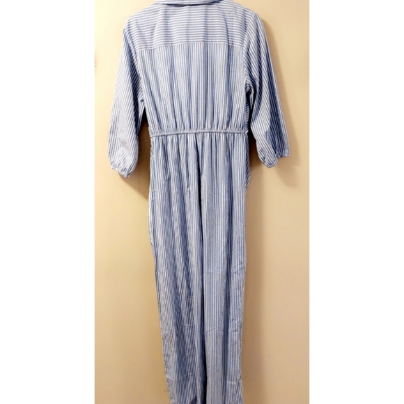 Fashion Nova long sleeve striped wide leg jumpsuit - Picture 3 of 4